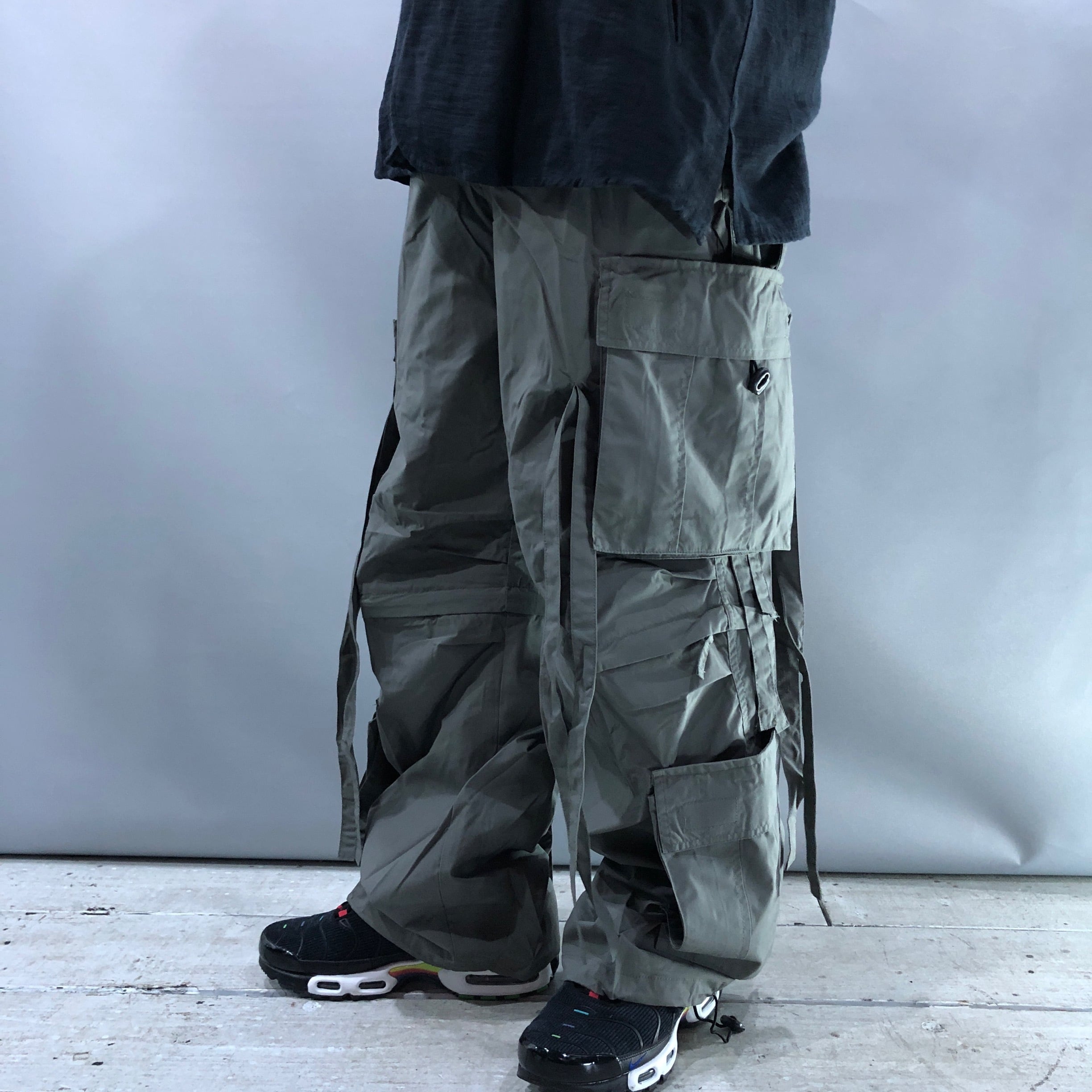 00's military UK techno pants black