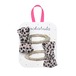 H2068L-Leopard Love Twisty Bow Clips-LEOPARD