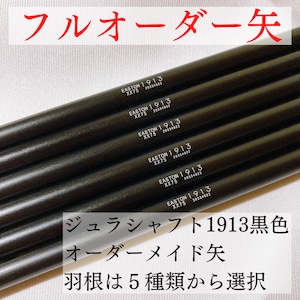 【オーダーメイド矢】1913/黒色ジュラルミンシャフト《羽根選択式》