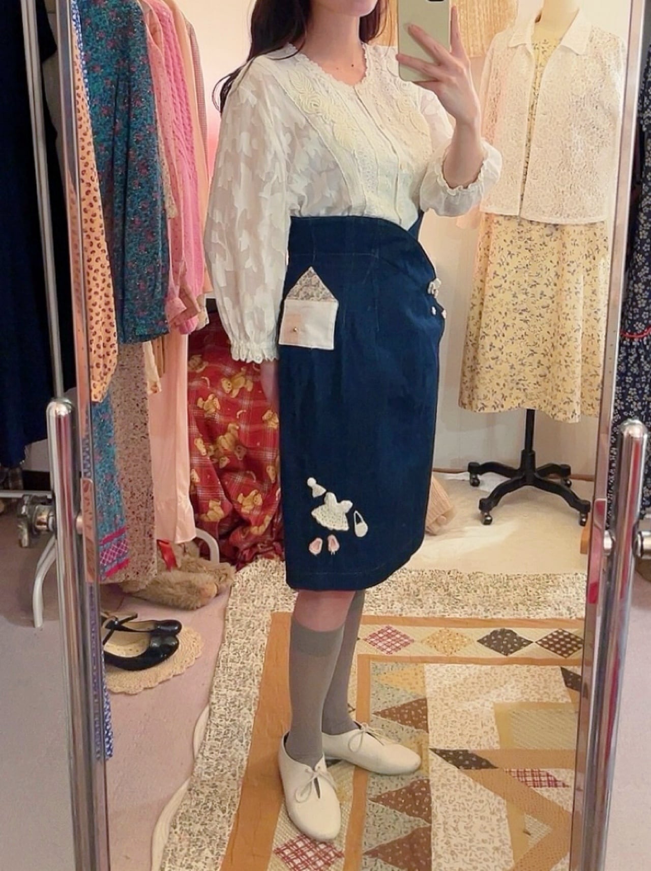 remake ✂︎ fairy's outing big buckle skirt