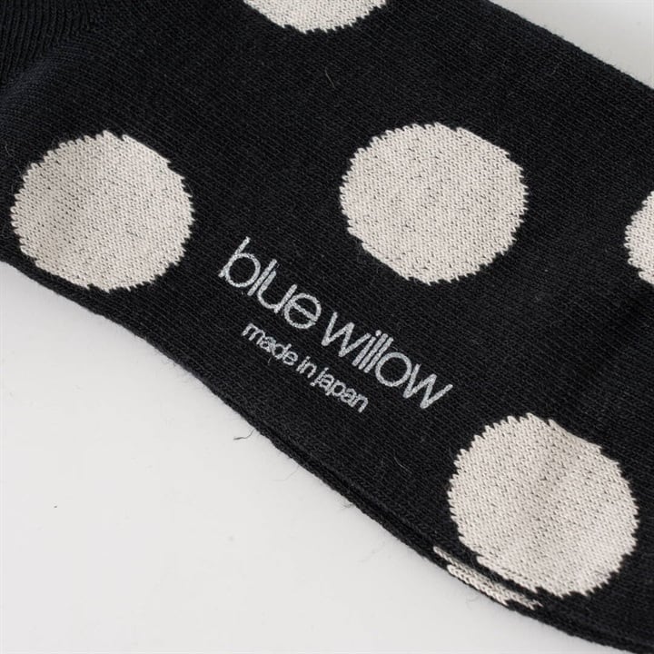 【blue willow】ドットソックス｜コットンリネン