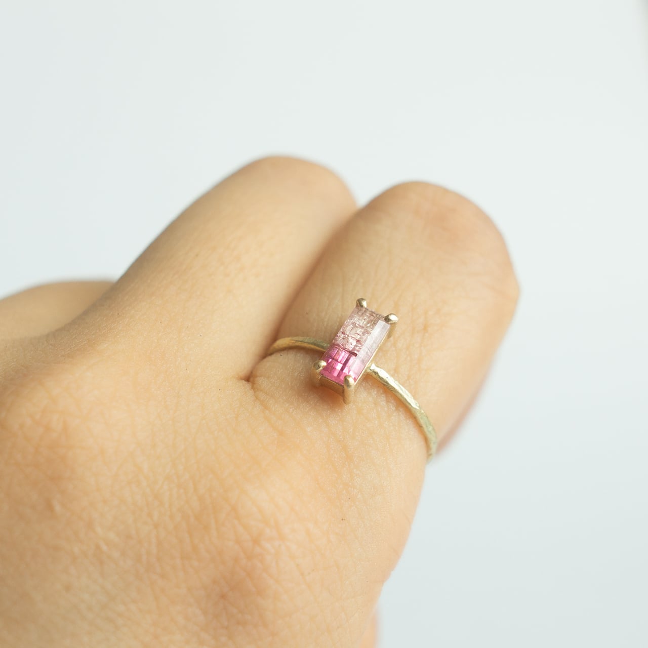 Rock Ring ー バイカラートルマリン | Kumiko Taya jewelry