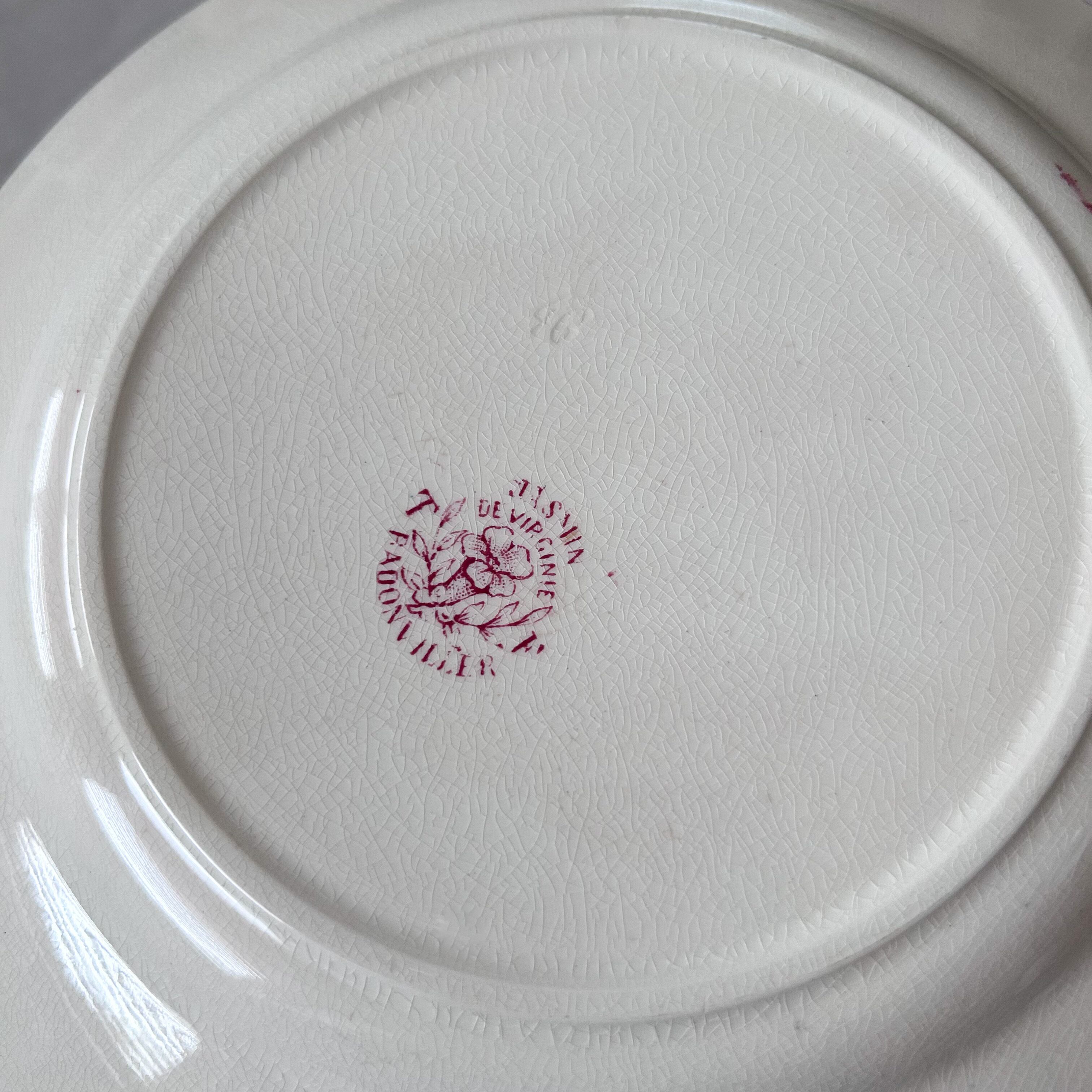 フランスアンティーク】 Badonviller（バドンヴィレ） JASMIN プレート