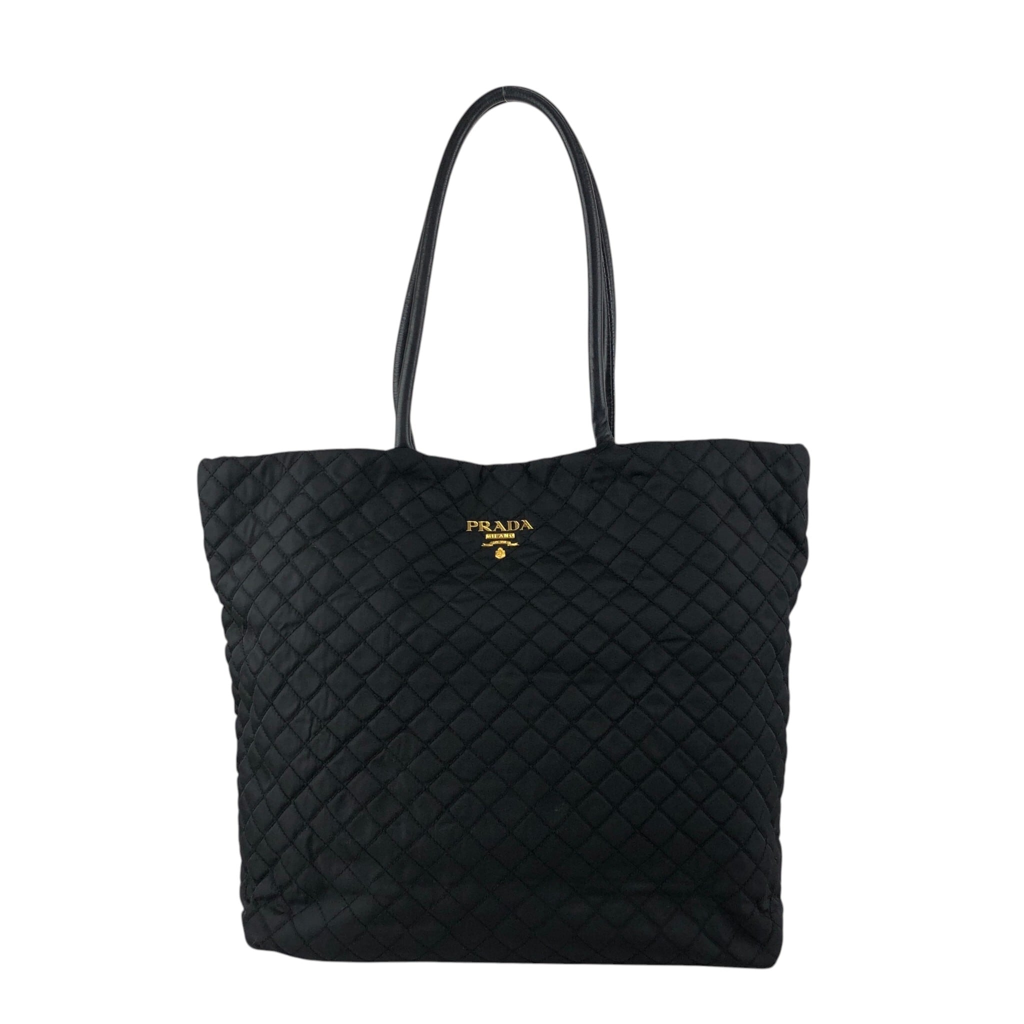 PRADA ノベルティ ハンドバッグ ブラック キルティング PRADA プラダ ハンドバッグ ブラック ロゴ キルティング トートバッグ