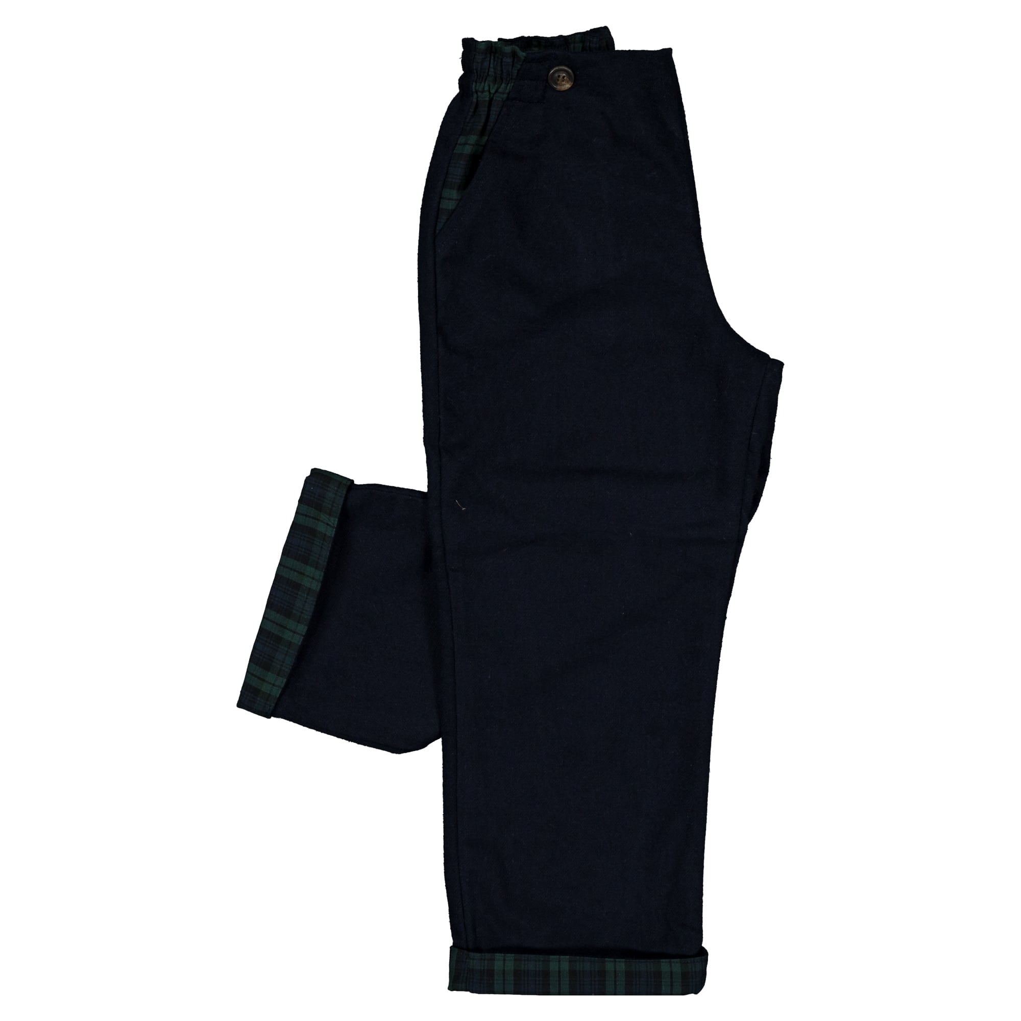 【予約/送料無料】18m-4y / Pants LEBON - blue reversible / Maison Marelle