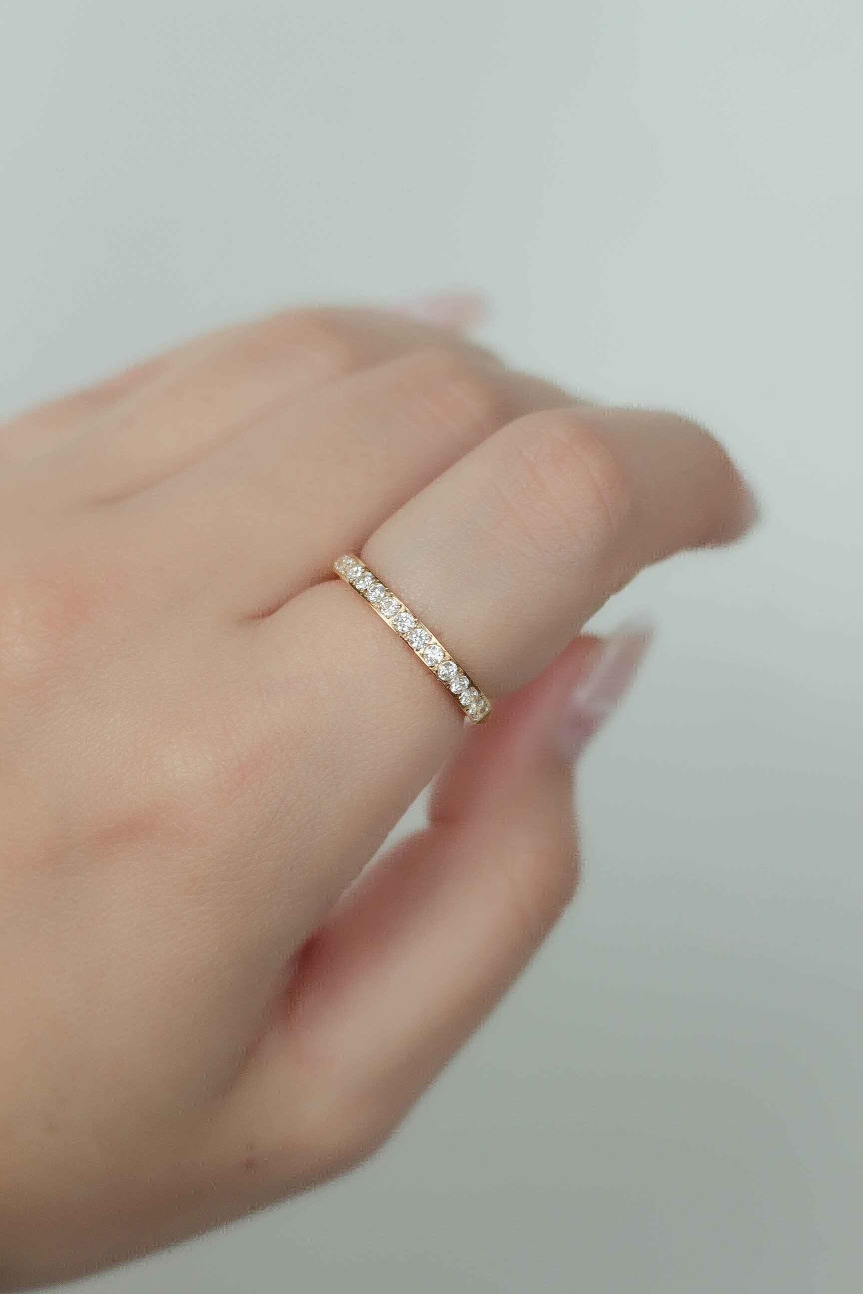 3way Studs Zirconia Ring | 金属アレルギー対応のアクセサリー