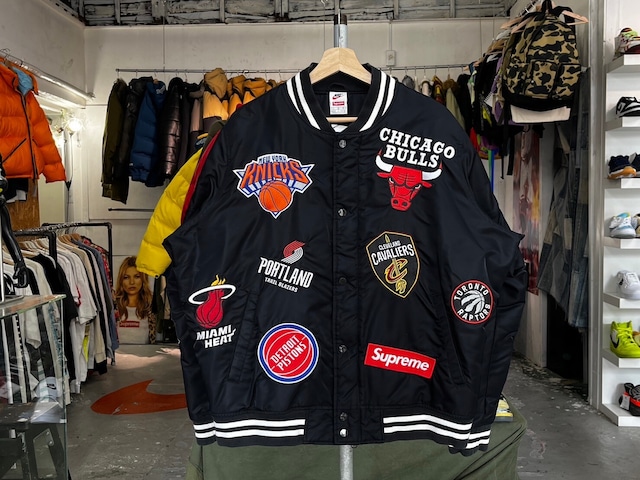 Supreme × NIKE NBA TEAMS WARM-UP JACKET AO3631-010 BLACK LARGE 53944