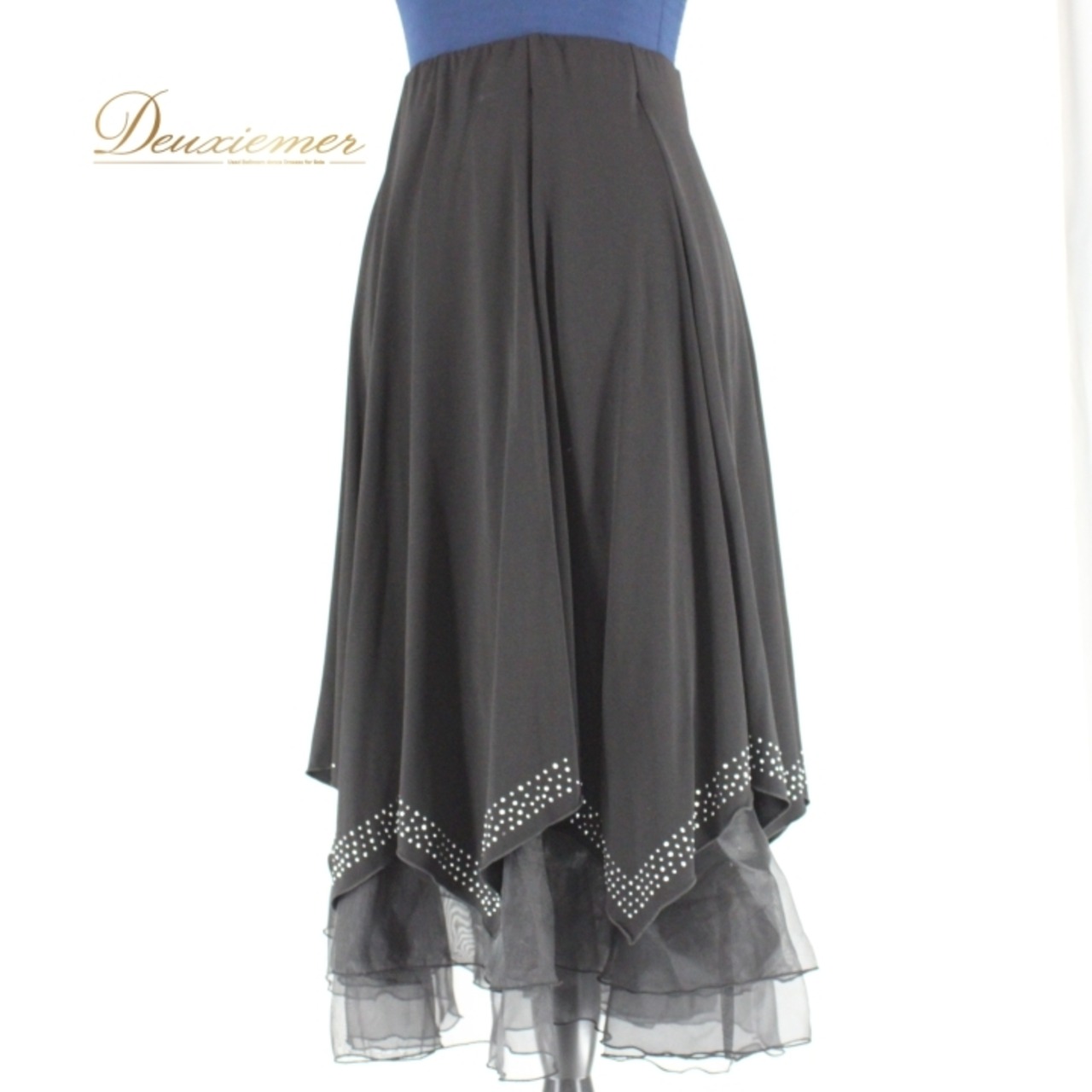 社交ダンス 衣装 スタンダード スカート レッスンウェア 女性用 レディース オールシーズン 黒 ラインストーン ブラック系 シンプル 練習着 モノトーン 高品質 エレガント ダンス用ウエア 軽量 フリル付き 可愛い 大人可愛い フルスカート おしゃれ シンプルデザイン コーディネートしやすい 普段使い 結婚式 パーティー 発表会 ダンスレッスン 人気アイテム 幅広いサイズ ビジネスカジュアル