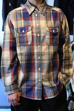 90's vintage st michael marks&spencer madras plaid shirt 0485