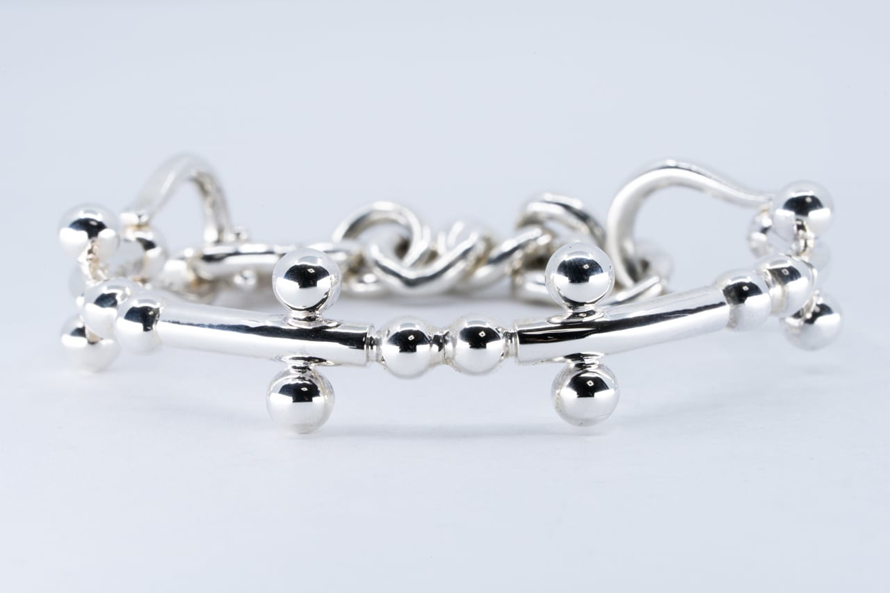 PI-005 Round earring (Large) 線径 4.5mm (左耳用) | WAKAN SILVER