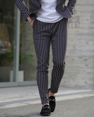 BELINDA STRIPE PANTS BLACK【BEL25-001B】