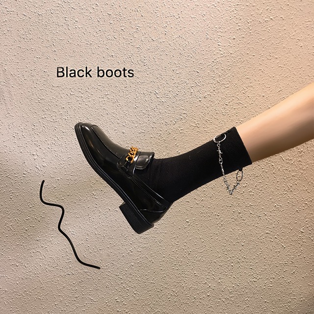 スタイルレザースプリングカジュアルセット スタンダードシングル 靴 シューズ レトロ 春物 ラウンドトー フェイクシューズ37429886031