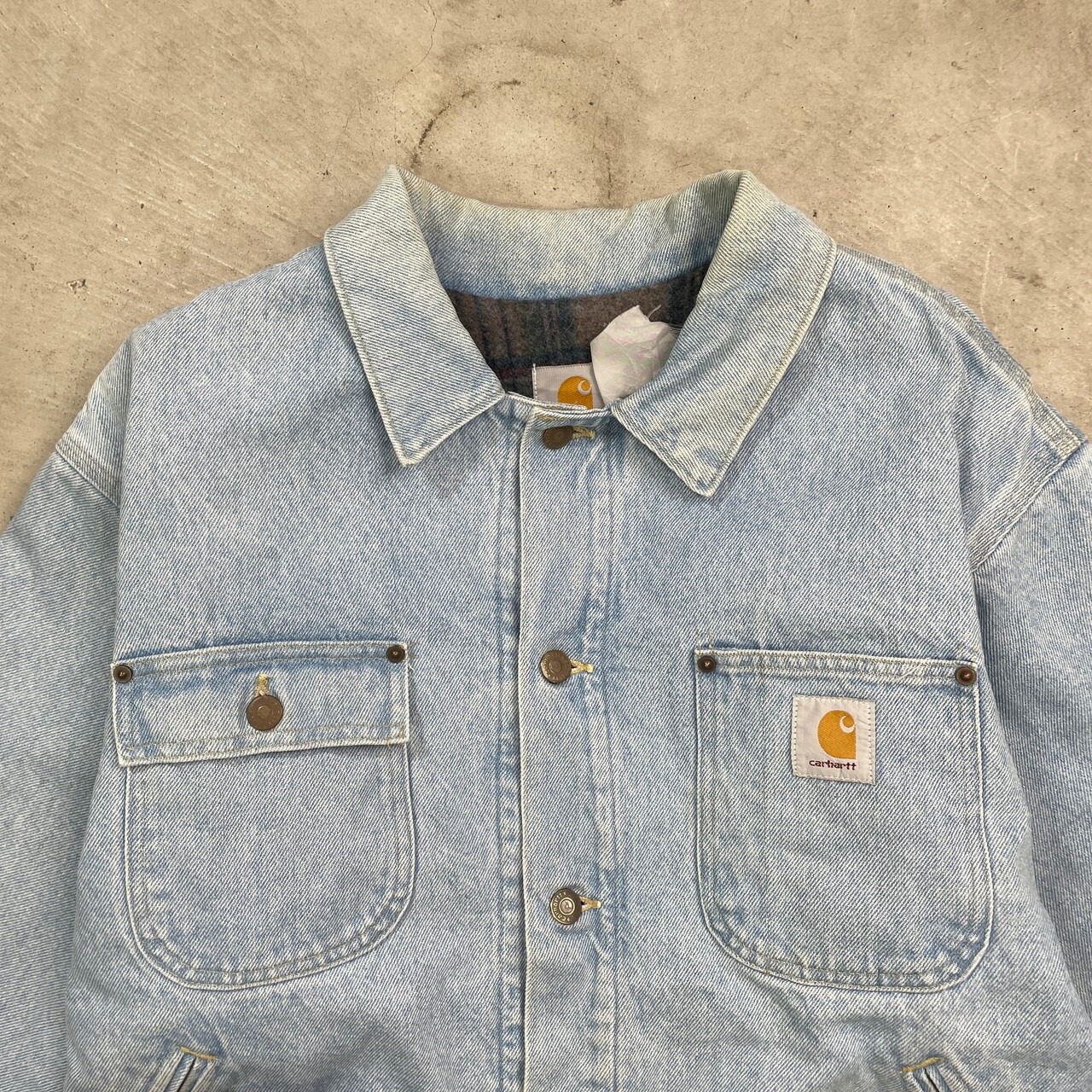 80年代 Carhartt カーハート デニムジャケット ブランケットライナー 