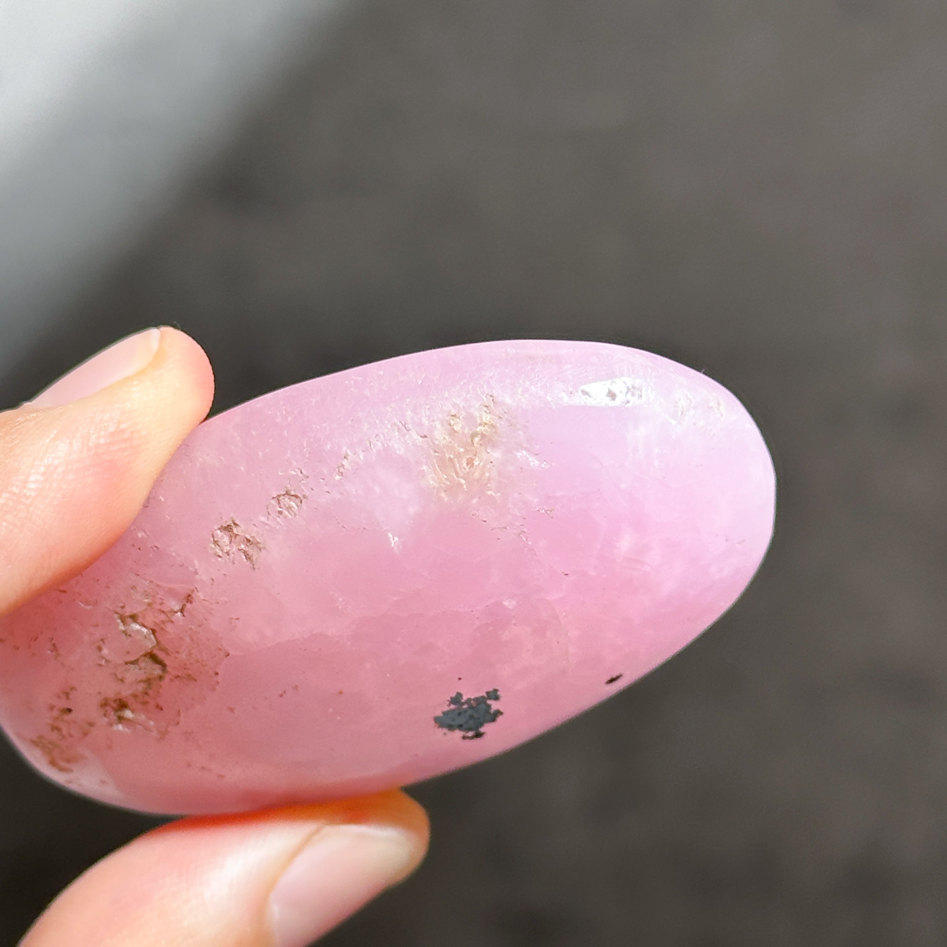 高品質】ピンクアラゴナイト パームストーン 94◇ Pink Aragonite Palm