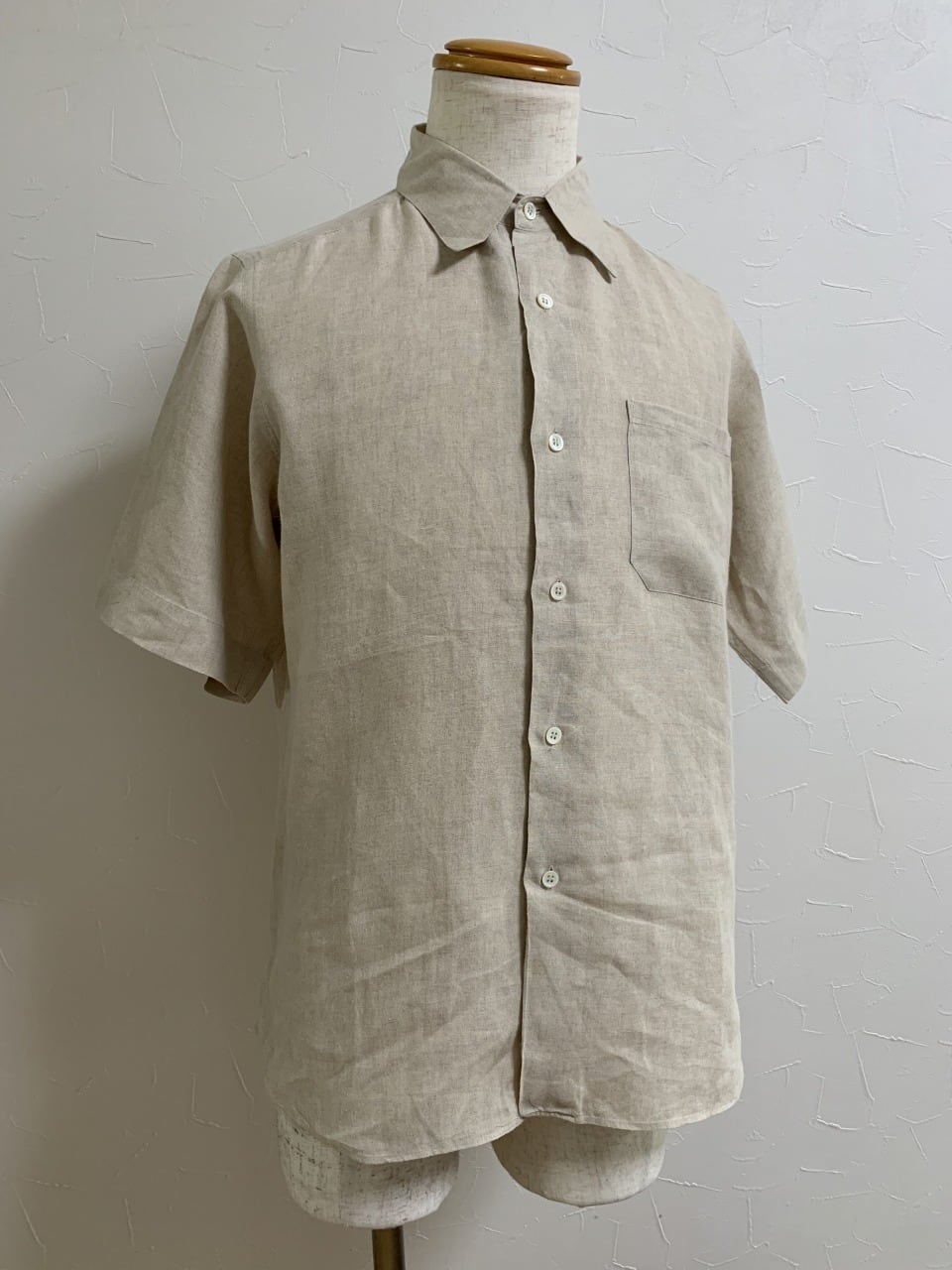 Design Linen Short Sleeve Shirt "agnès b."