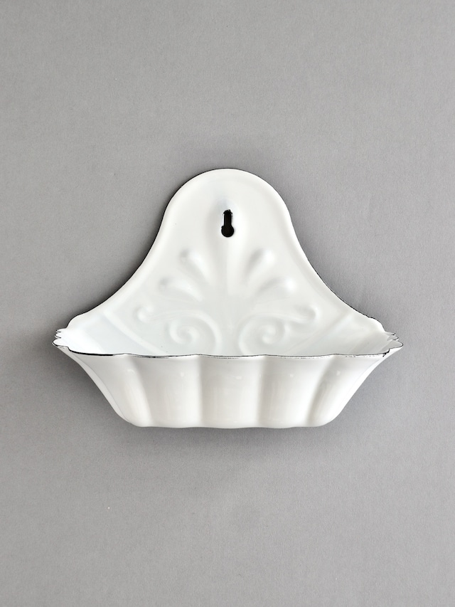 琺瑯のソープディッシュ / Retro White Enamel Soap Dish