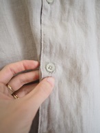 IKE BEHAR Pure Linen Open Collar Shirt