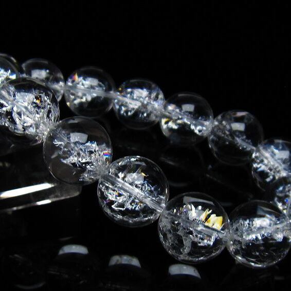 アイリスクォーツ 水晶 ブレスレット 17mm 一点物 おまかせ便 111-35480