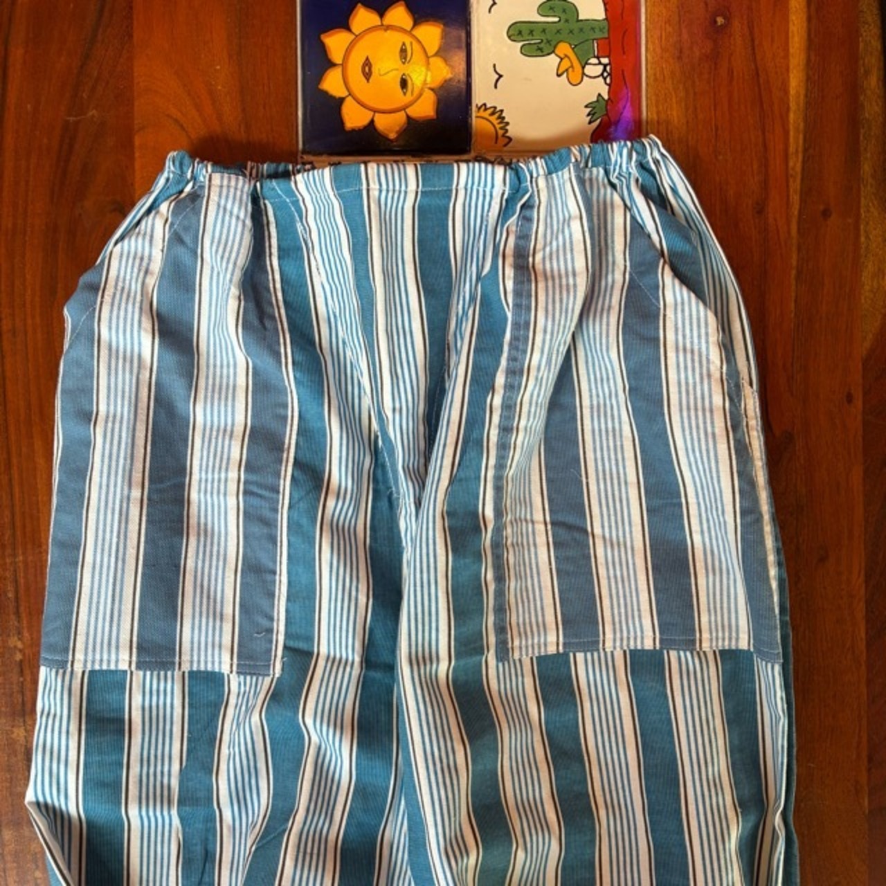 Poland Sleeping suit  Stripe L/S Blue　ポーランド　スリーピングスーツ　ブルー　ロングスリーブ　ブルー　60年代　70年代　デッドストック　ミリタリー　パジャマ　セットアップ　シャツ　パンツ