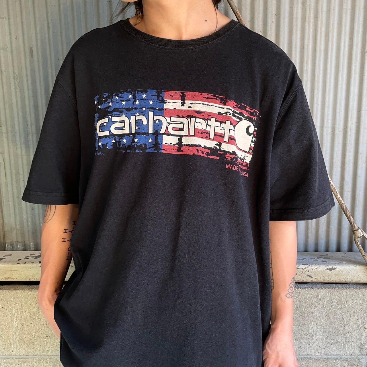 USA製 Carhartt カーハート フロントロゴ プリントTシャツ メンズXL 古着 RELAXED FIT ブラック  黒色【Tシャツ】【FSS2308-50b】 | cave 古着屋【公式】古着通販サイト