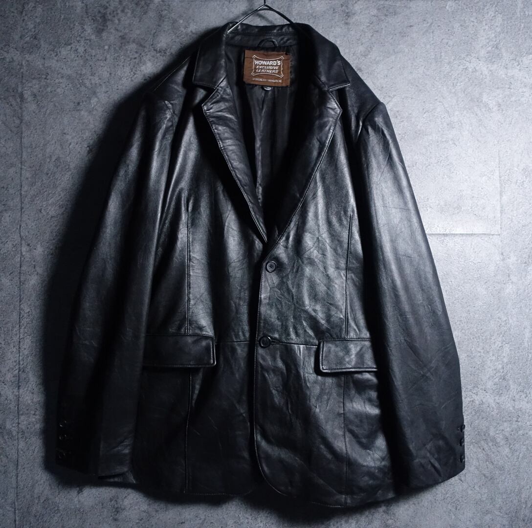 “HOWARD’S” Black leather single tailored jacket