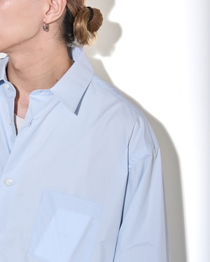 ssstein "SUVIN COTTON OVERSIZED REGULAR COLLAR SHIRT〔YELLOW〕"