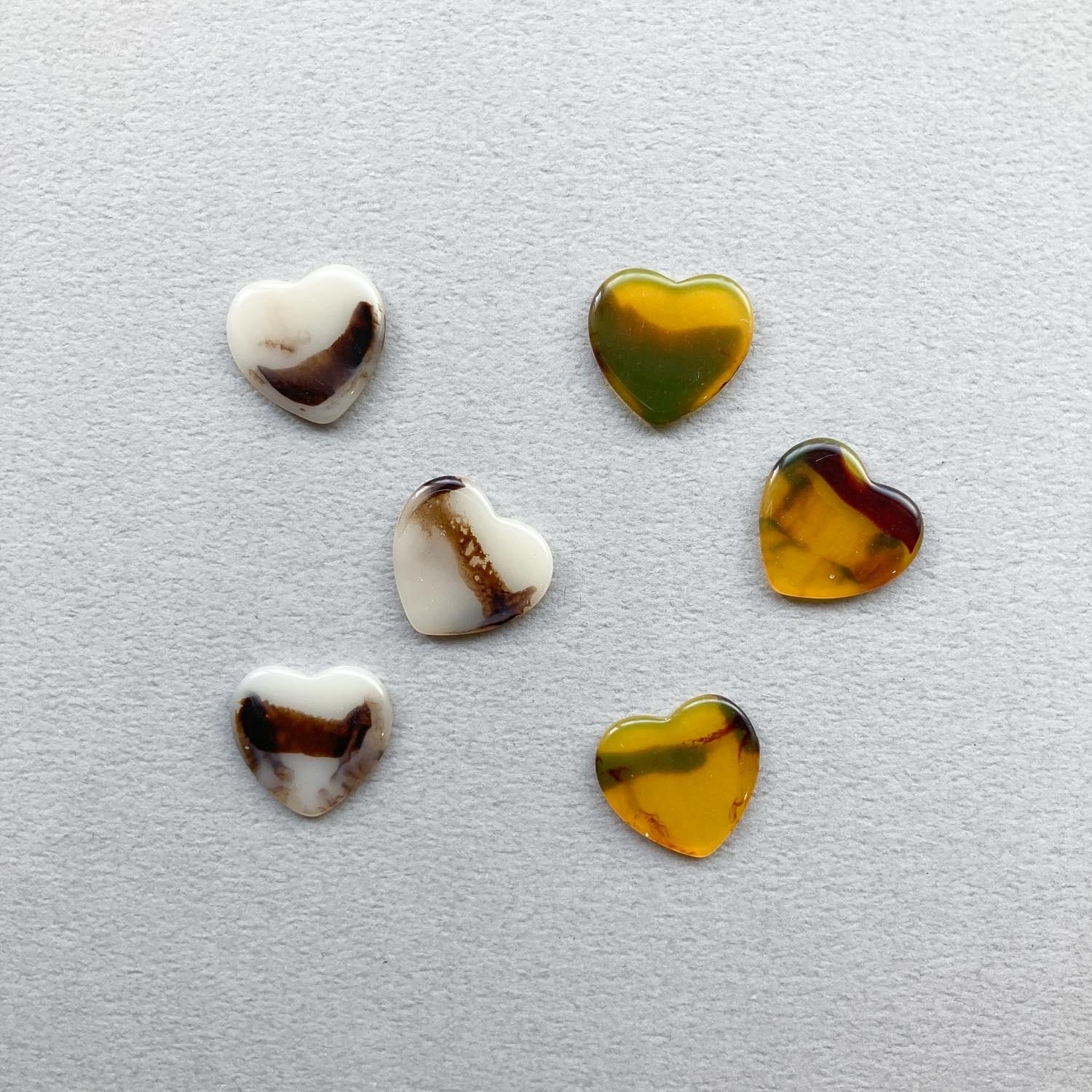 マーブルハートカボション