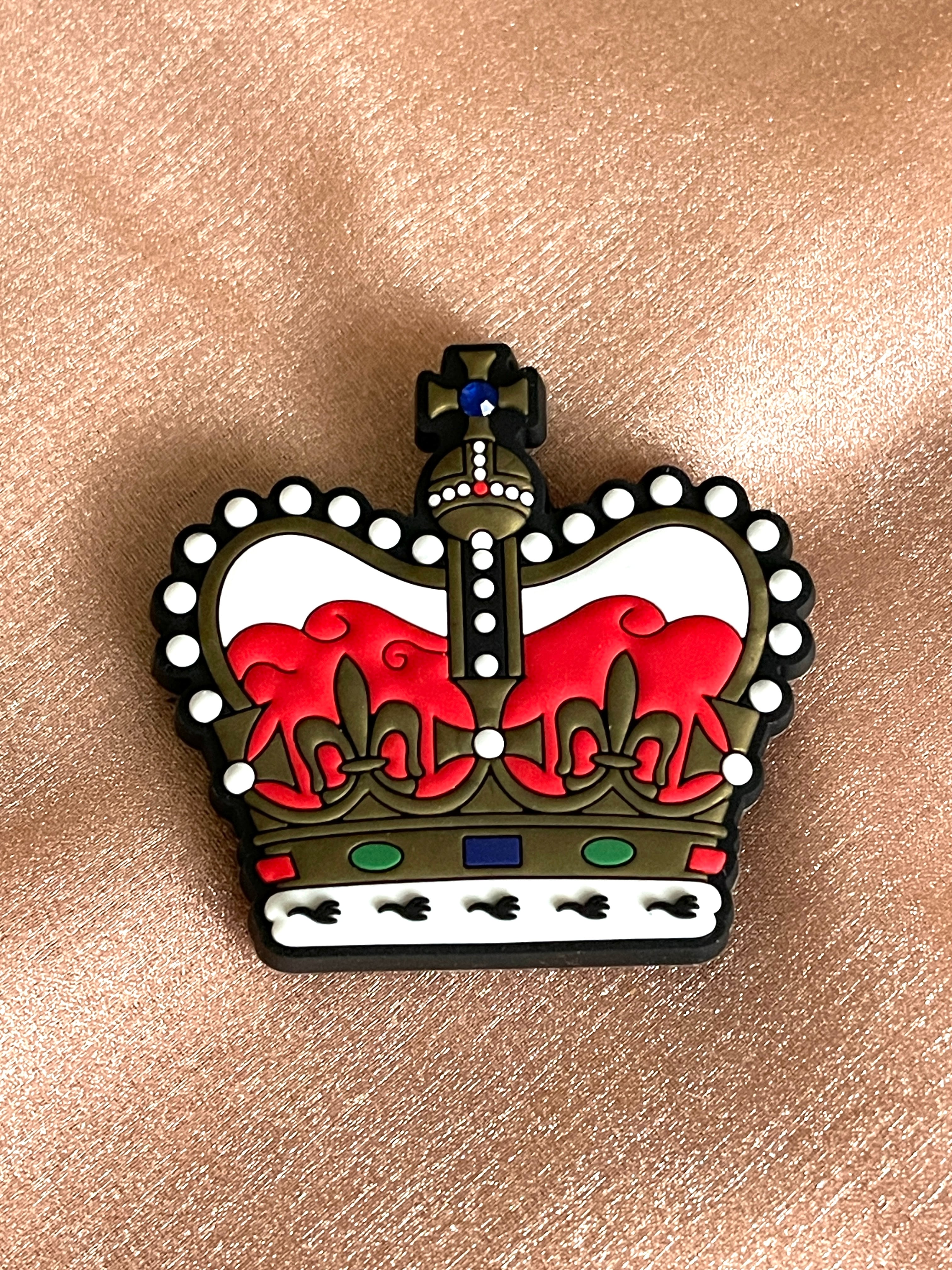 アメリカ製 輸入 ピンク ラバースタンプ マウント済『王冠を被った
