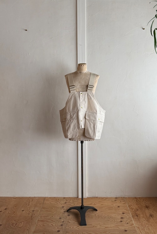 LAND & B.C. Hunt vest 02 short-キナリ（11号帆布）