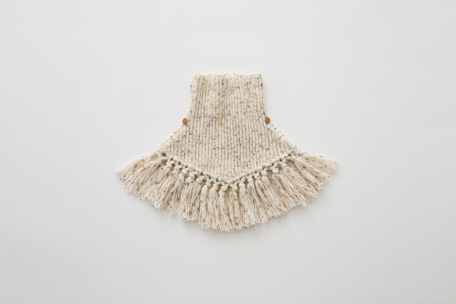 eLfinFolk(エルフィンフォルク)/ Nep Yarn Rib Knit Cape / ivory / S,M