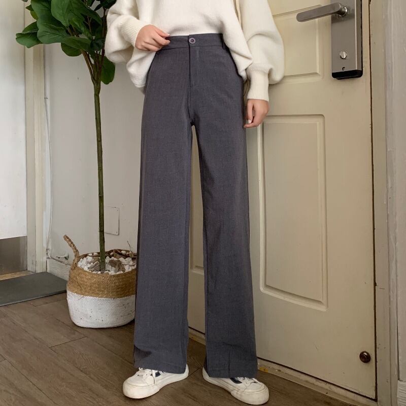 スプリングパンツ レディースルーズハイウェストウェストワイドレッグ薄手 春物 ワイドパンツ ドラファッションホール6623427153