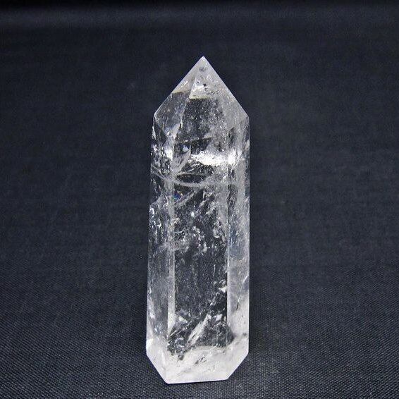 水晶 六角柱 ポイント 置物 一点物 142-11054