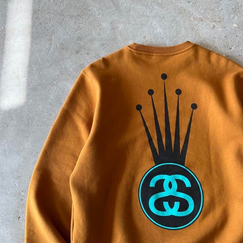 STUSSY / back crown logo sweat size M