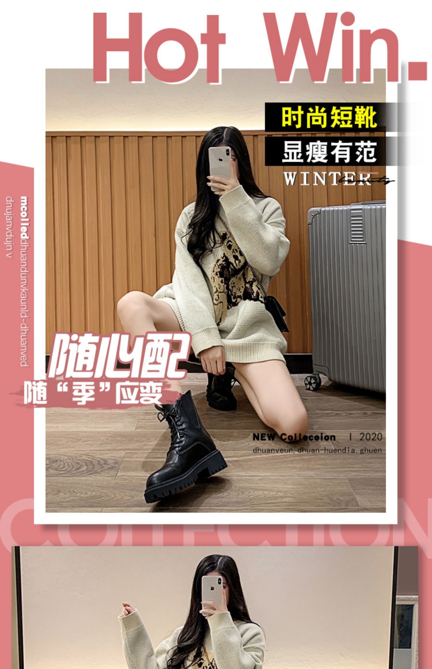 ショートブーツウィンターレッドブラックカジュアル レース 靴 シューズ 冬物 レースアップ フェイクシューズ75282021767