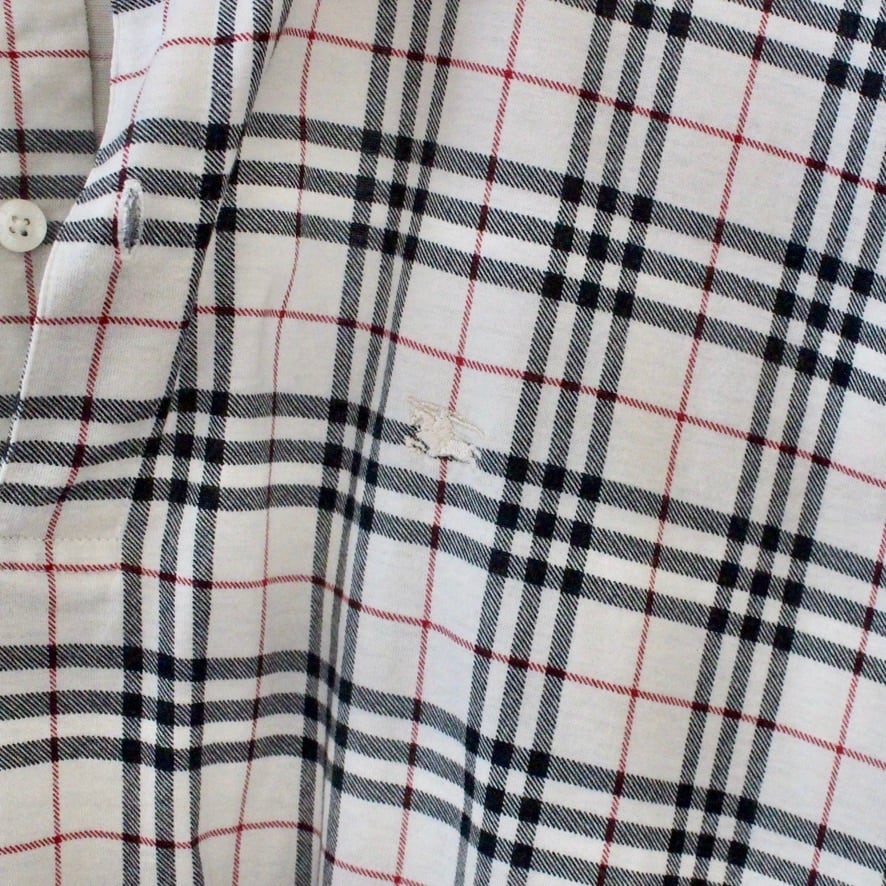 BURBERRY LONDON バーバリー ポロシャツ 香港製 白っぽいベージュ