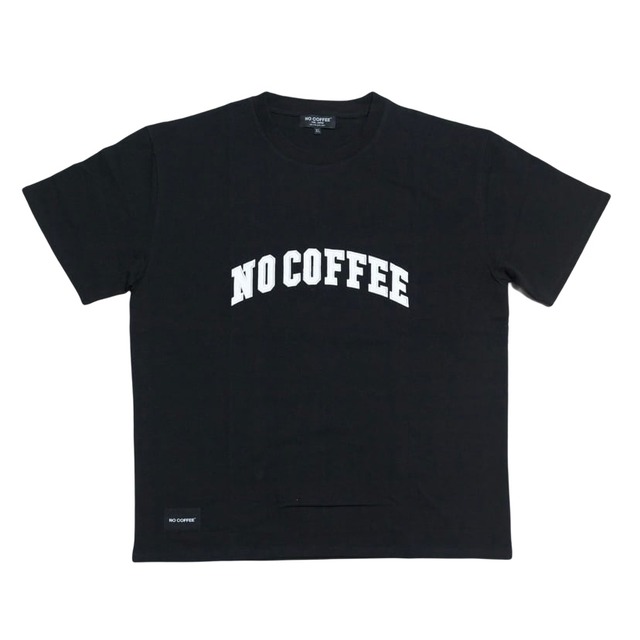 【NC by NO COFFEE】 カレッジロゴ刺繍 S/S TEE BLACK