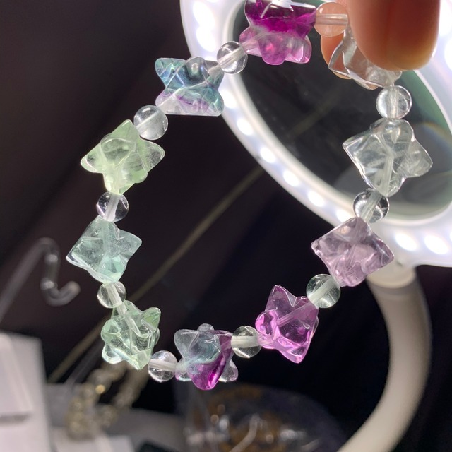 2こんぺいとうフローライトブレスレット