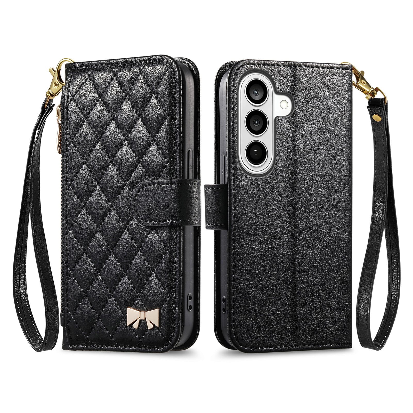 チェーンストラップ付き Galaxy Z Flip 7 6 5 4 3 ケース ヒョウ柄