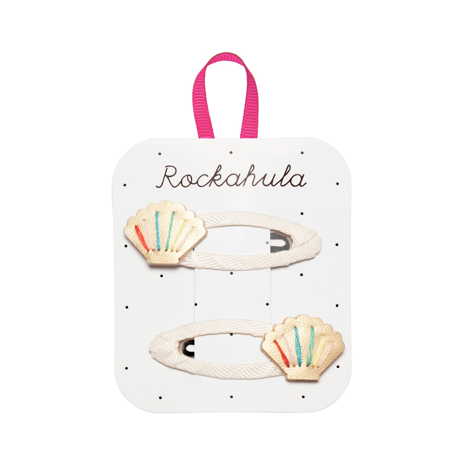 H2127G-Rainbow Shell Clips-GOLD