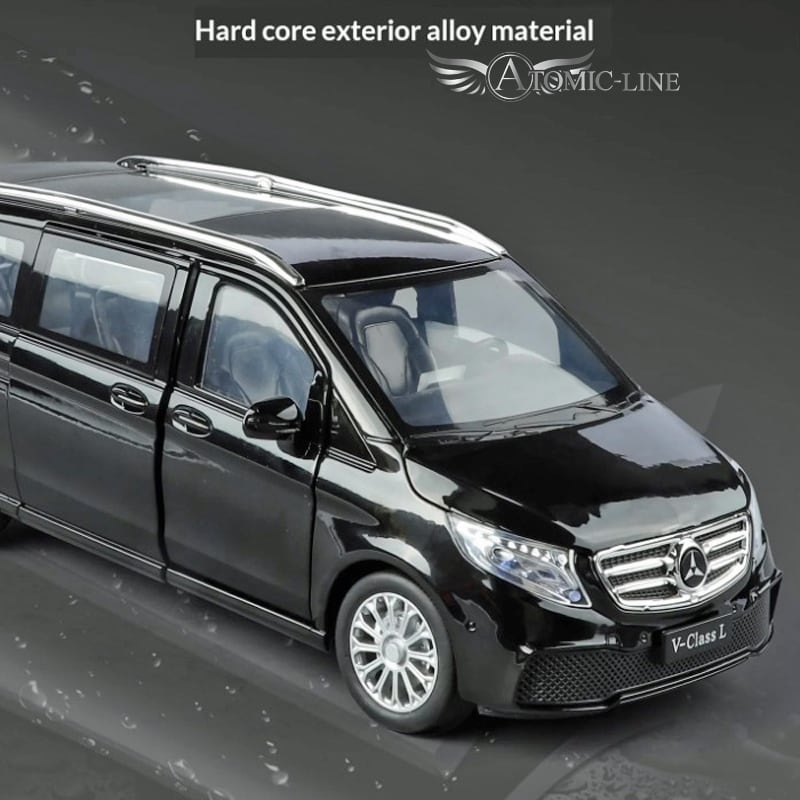 メルセデス ベンツ V-CLASS ミニカー 1/24 全2色 ライト点灯 エンジン