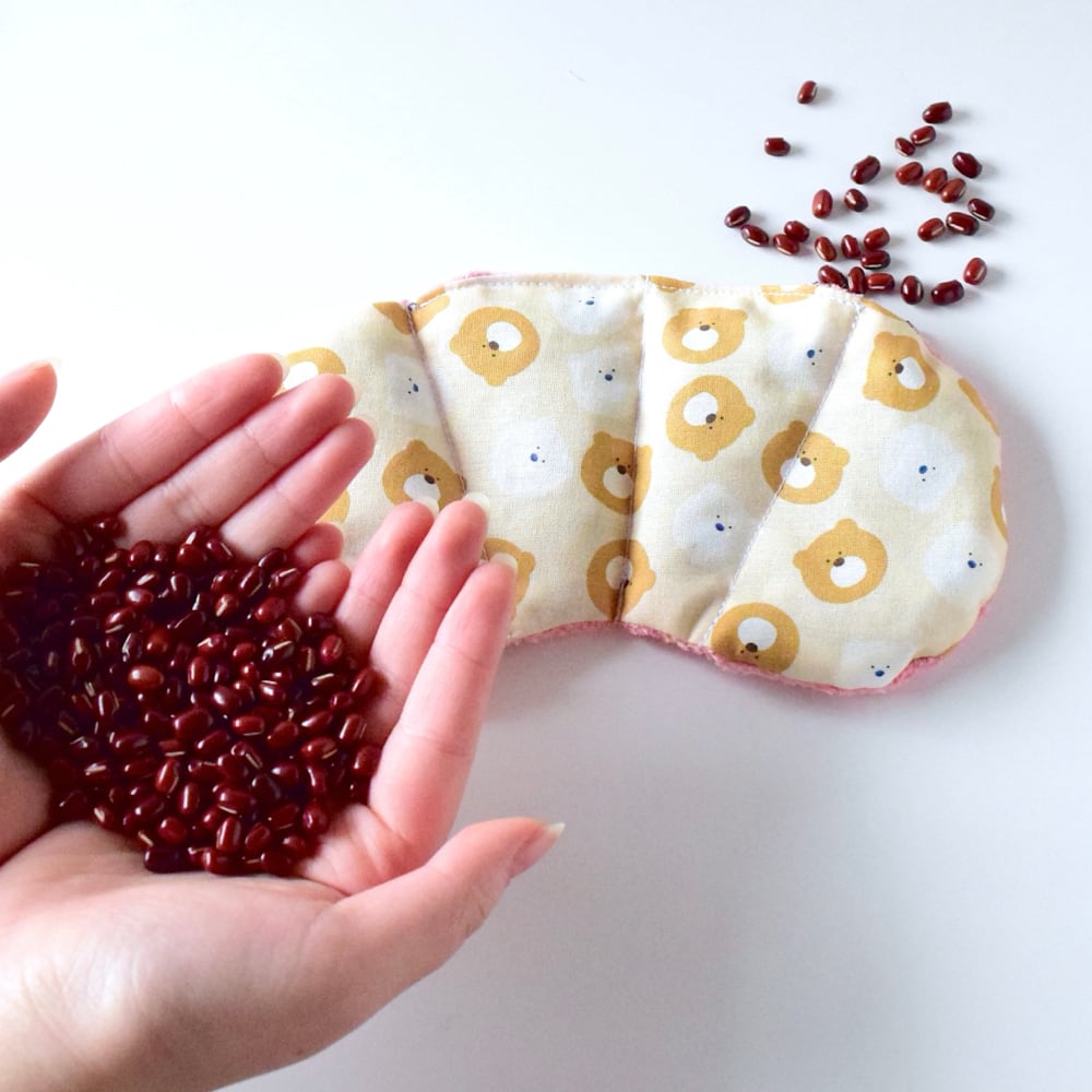 【小豆のホットアイピロー】くまちゃん|母の日ギフトラッピング有り