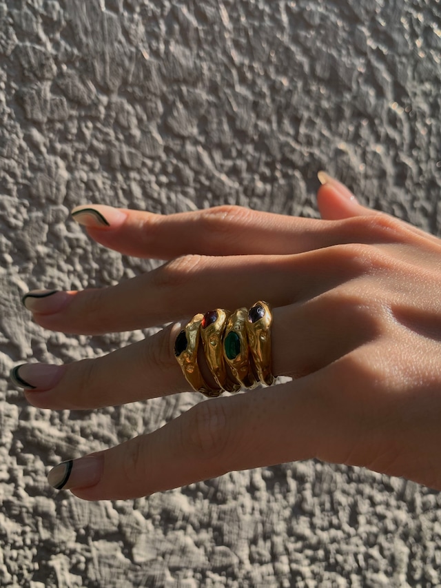 【受注販売】treasure gem ring  gold