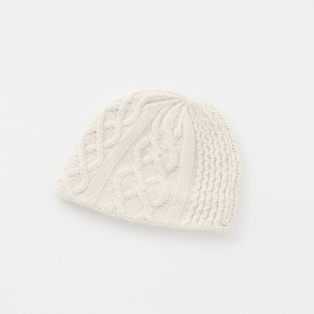 mature ha.／knit cap - lamb wool／yellow