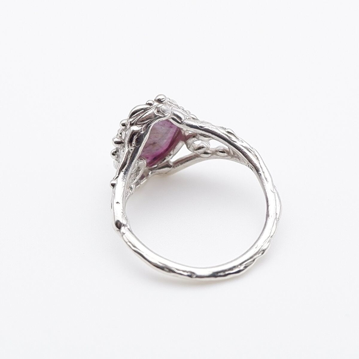 天然石アパタイト✖️ルビーデザインリング11号 ルビーのデザインリング 11号 ～落ち着いた大人の輝き～ 天然石