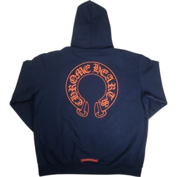 Size【XL】 CHROME HEARTS クロム・ハーツ HORSE SHOE HOODIE NAVY/RED