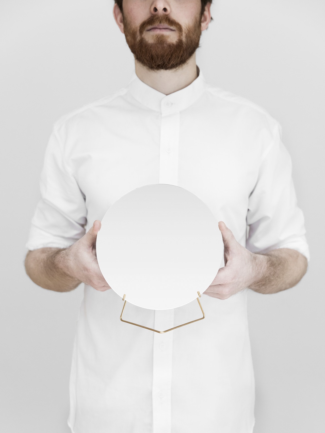 スタンディングミラー φ20cm /ブラス