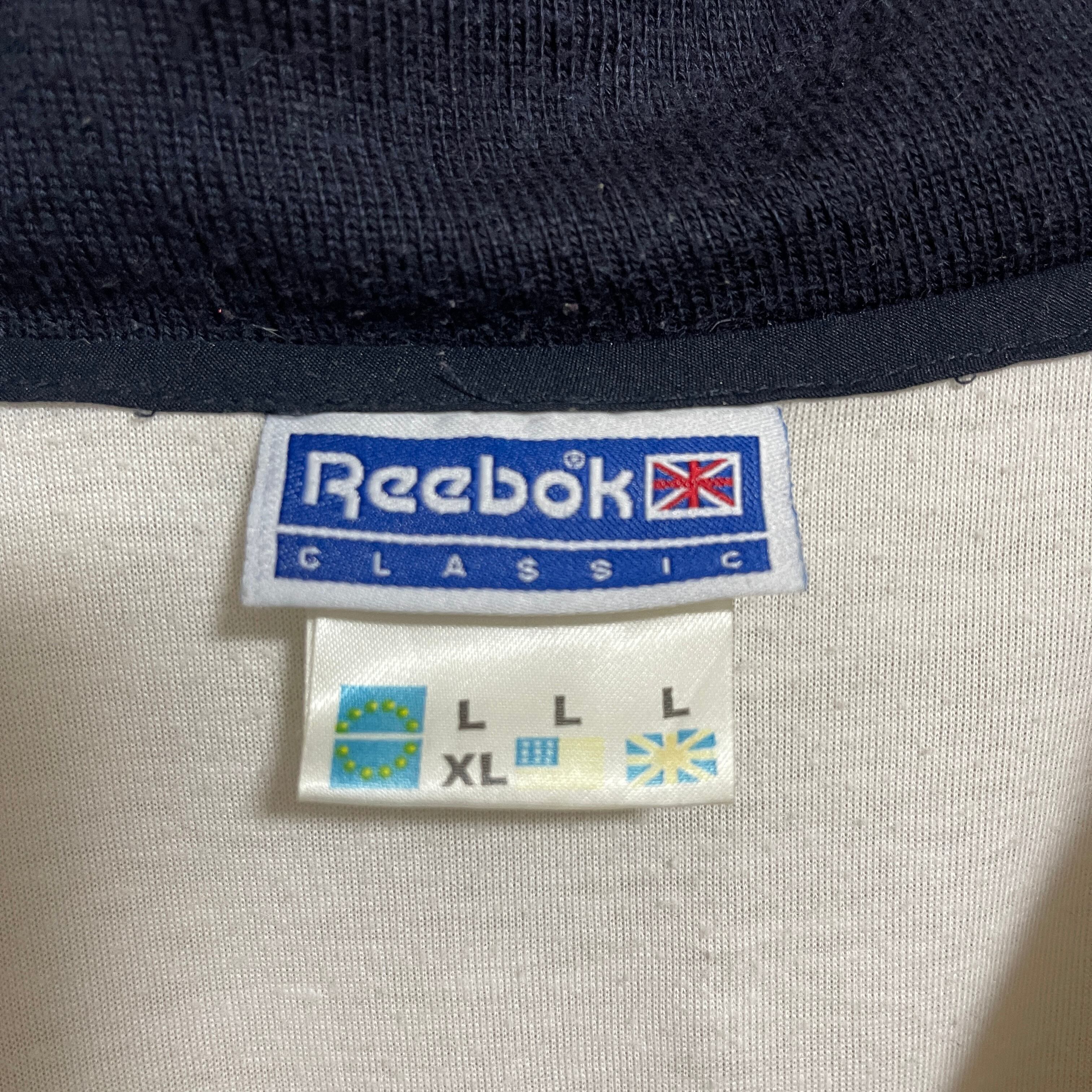 90s Reebok リーボック ナイロンジャケット 刺繍 ベージュ | Signore