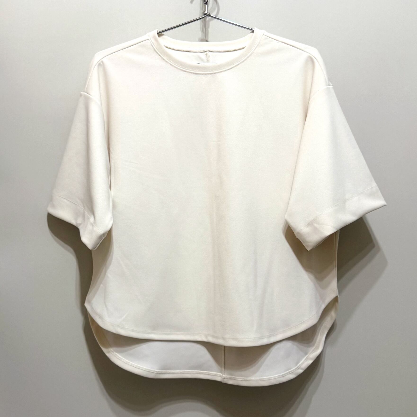 カットジョーゼット 5分袖トップス | precious for us