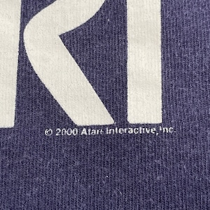 【DELTA】00s USA製 ATARI 企業系 企業ロゴ アタリ ビデオゲーム L プリント Tシャツ デルタ US古着