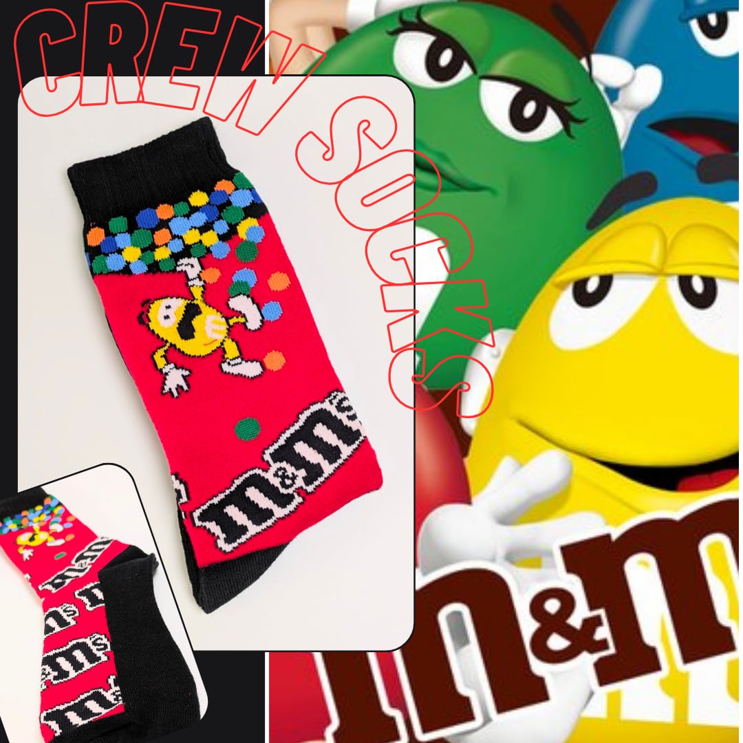 【 m&m's  / エムアンドエムズ 】 crew socks / クルーソックス〚アメリカン雑貨 アメトイ〛